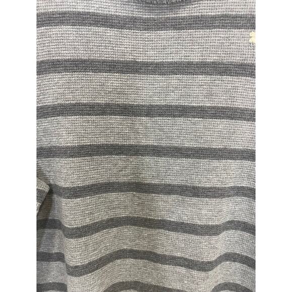 Abercrombie & Fitch Men's Crew Neck Long Sleeve Shirt Muscle Grey Striped Med - Picture 2 of 7